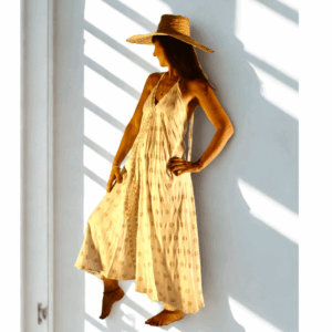 Robe bohème en coton léger blanc