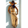 ensemble top et pantalon blanc et or