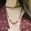 COLLIERS MACRAMÉ ET PIERRES FINES EN AGATE ROUGE