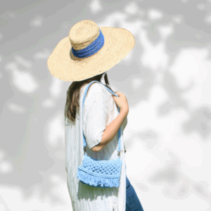SAC BANDOULIERE EN MACRAME -PIECE UNIQUE-