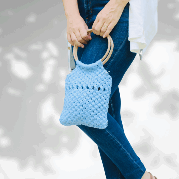 SAC A MAIN EN MACRAME - PIECE UNIQUE -