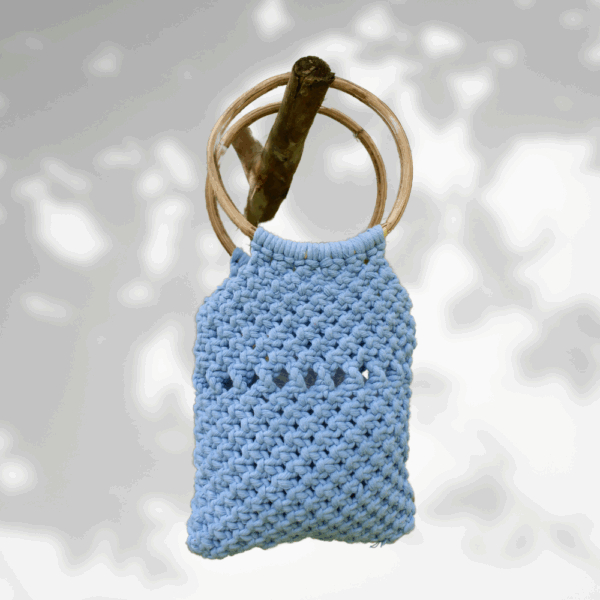 SAC A MAIN EN MACRAME - PIECE UNIQUE -