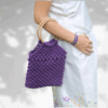 sac à main macramé violet