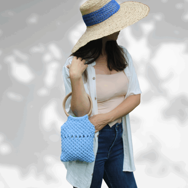 SAC A MAIN EN MACRAME - PIECE UNIQUE -