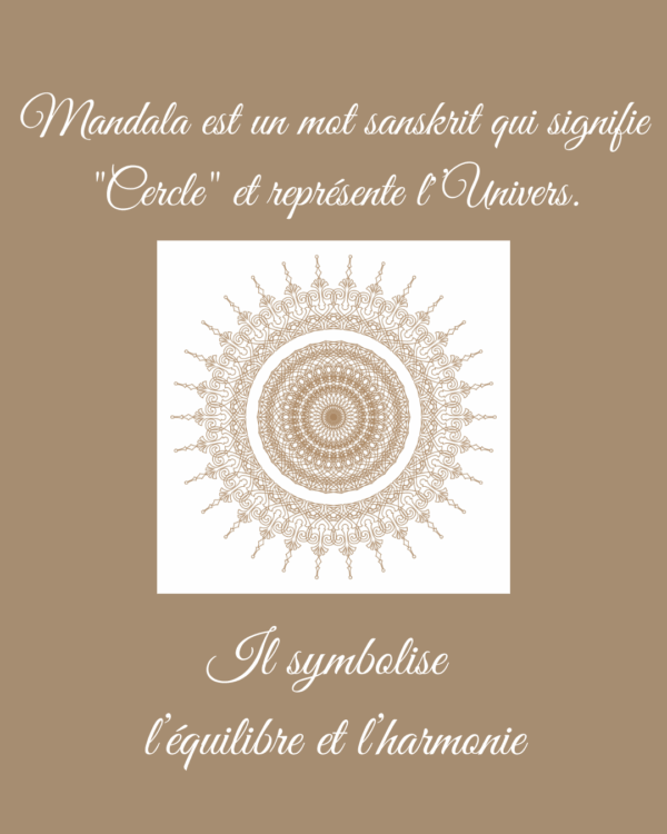 symbole du collier en laiton dore style mandala