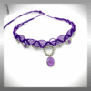 COLLIER MACRAME FAIT MAIN AVEC PENDENTIF EN AMETHYSTE