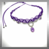 COLLIER MACRAME FAIT MAIN AVEC PENDENTIF EN AMETHYSTE
