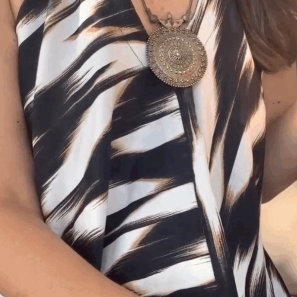 Collier en laiton motif ethnique mandala