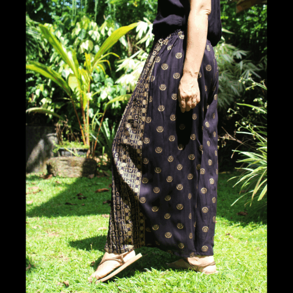 Pantalon large, taille élastique, confortable et élégant