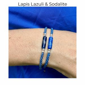 Bracelets pierres fines : Lapis Lazuli et Sodalite : Intuition et Clarté d'esprit.